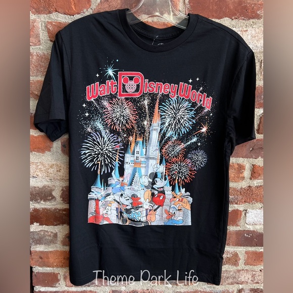 Disney Other - Walt Disney World Parks Mickey Gang Cinderella Castle Fireworks Adult T-Shirt